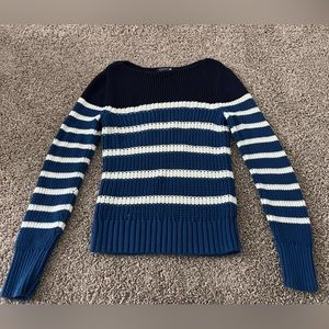 Sperry brand XS blue and white knit sweater
